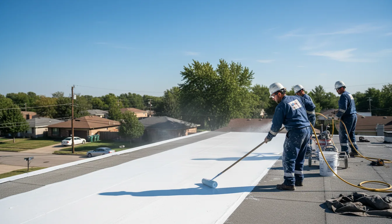 Commercial roof coating in Hume, IL near me